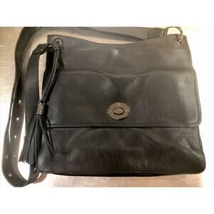 Rachel Roy black pebble leather crossbody handbag Retail $149.
